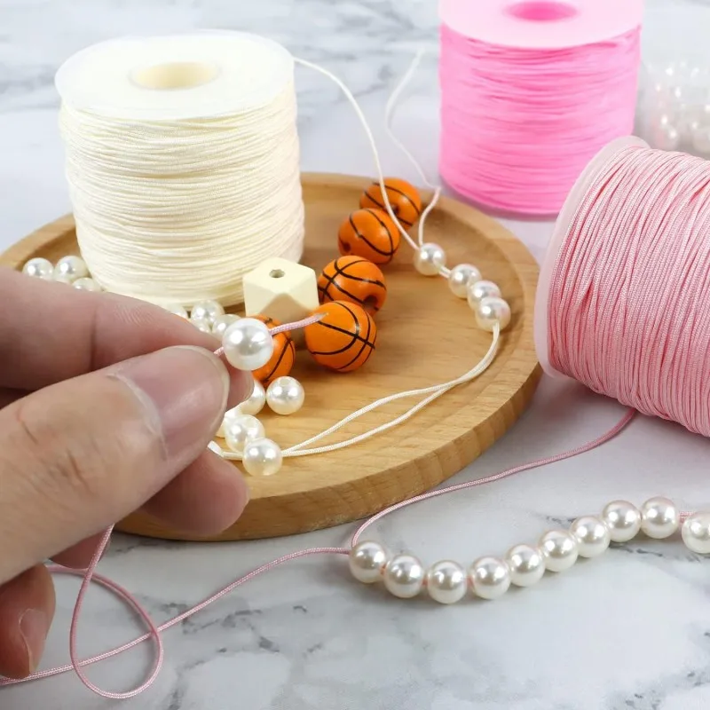 1.5mm x100M Nylon String,Nylon Beading Thread for Jewellery Making, Macrame Wind Chime DIY Crafts