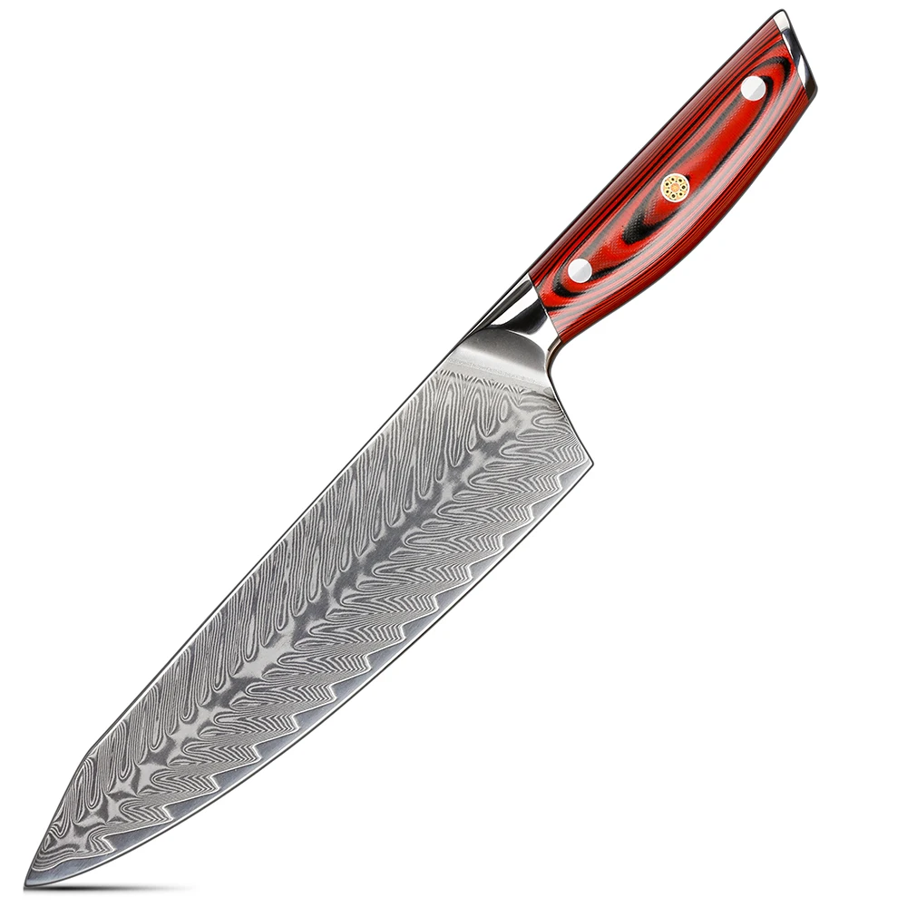 Damascus Chef Knife8 Inch Sharp Professional Gyuto KnifeJapanese Super Steel Multifunction Kitchen Knife with Full Tang G10 Hand