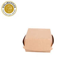 Custom mini burger and chips package paper box with window