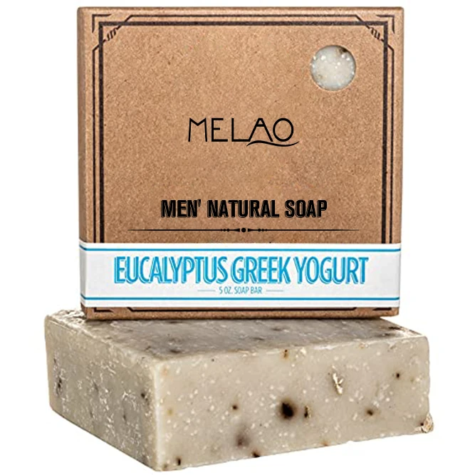 Частная торговая марка Премиум органическое натуральное увлажняющее питательное мужское отшелушивающее мыло ручной работы для мужчин