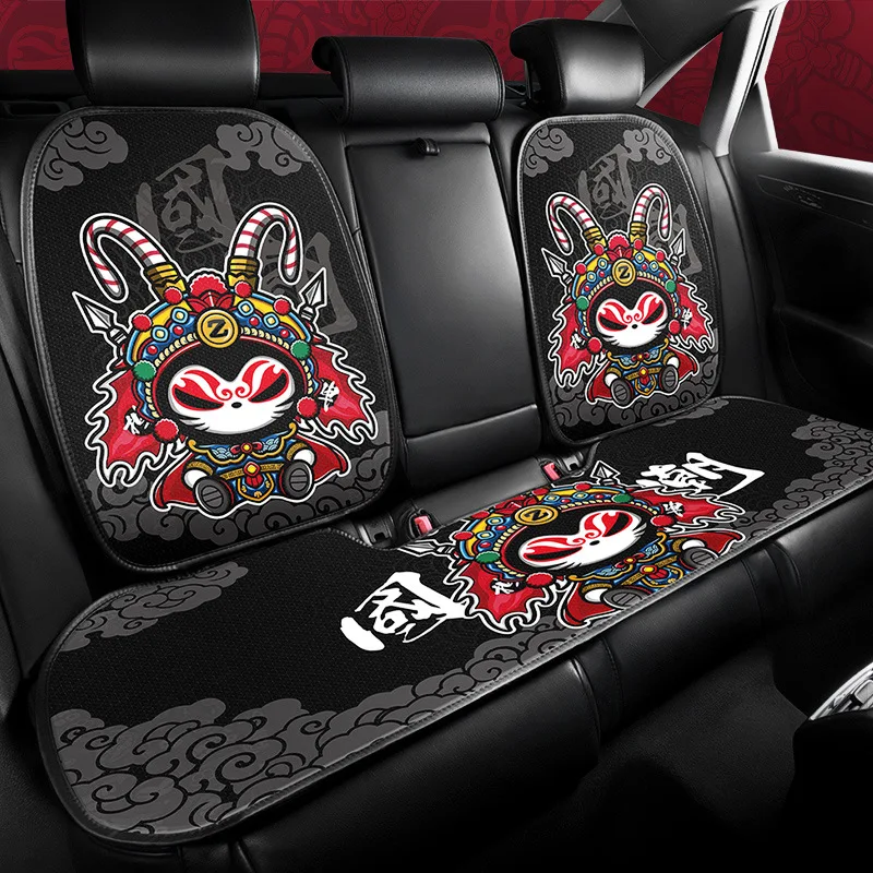 Chinese style opera personalized universal car seat covers breathable pet cartoon car accessories auto car seat covers