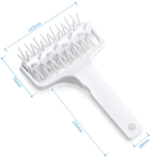 New Hole Puncher Cutter Pastry Lattice Stainless Steel Dough Docker Plastic Pizza Needle Roller Wheel