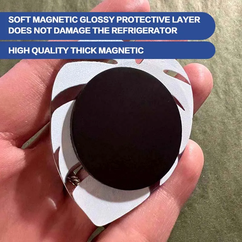 [Free Sample Custom] Anime Acrylic Fridge Sticker Transparent Plexiglass Shaped Plant Leaf Soft Magnetic Fridge Sticker