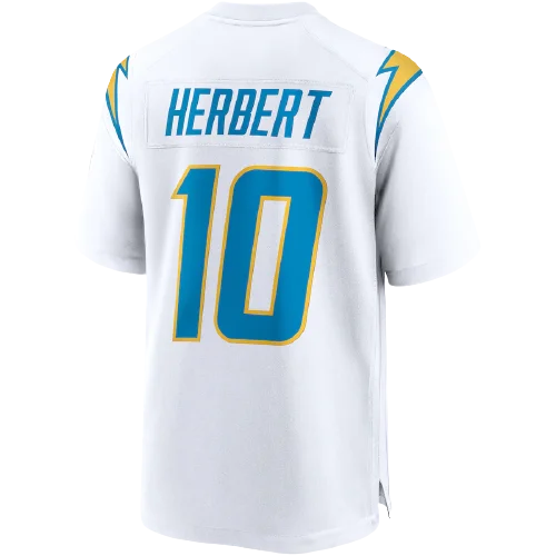 Custom Stitched NF Los Angeles American Football Uniform Charger Shirts #10 Justin Herbert Limited Jersey