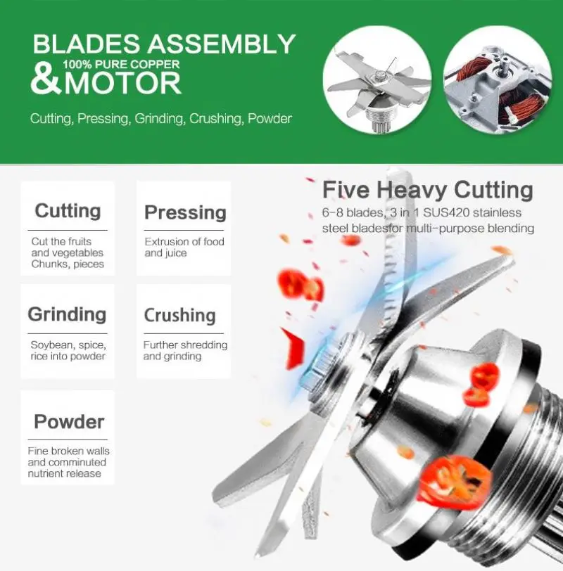 Diecast aluminum housing blender and mixer commercial blender heavy duty blender