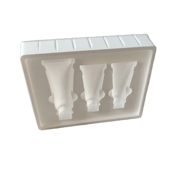 hot blister Customized white color plastic skin care insert packaging tray blister cards