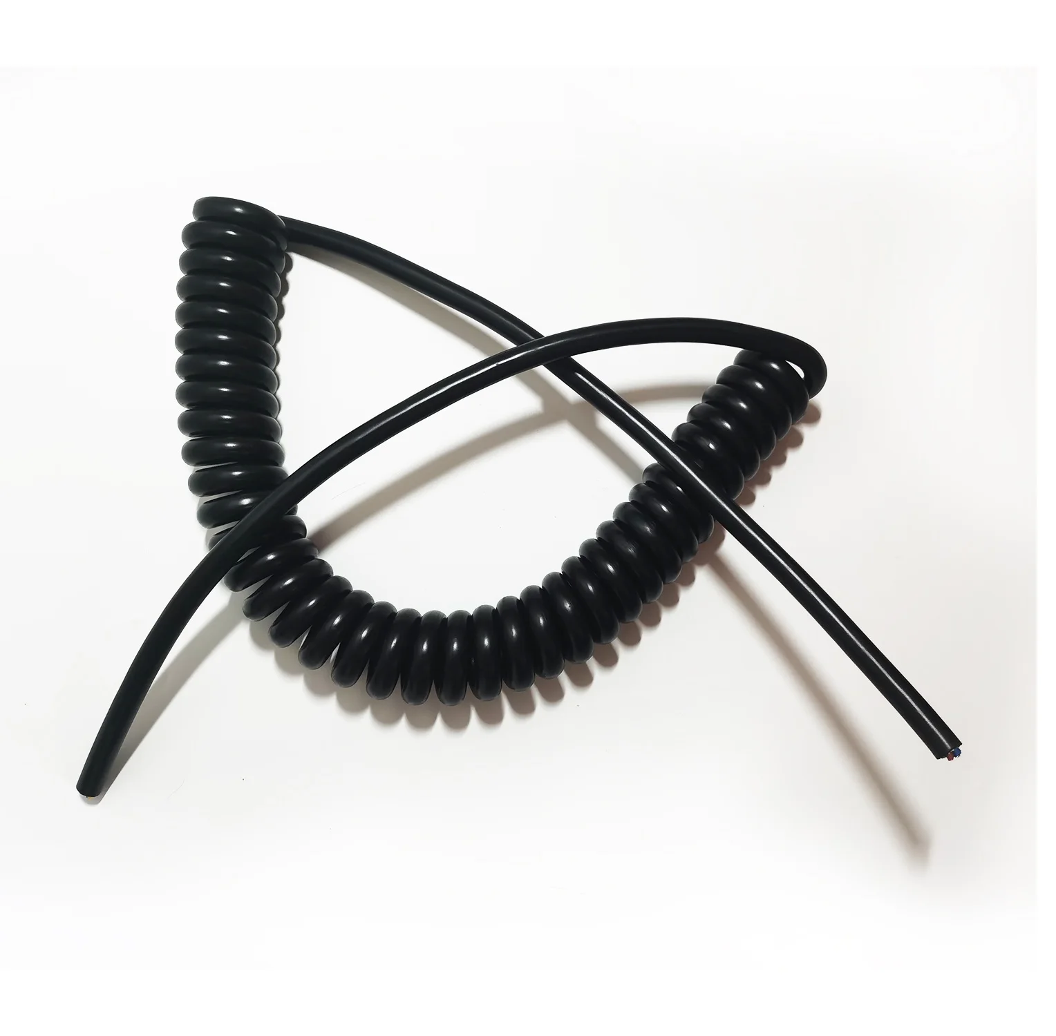 Construction machinery paver balance beam 5 cores 6 cores PU 4 cores 0.5mm 20AWG shielded spiral cable spring 12core spiral wire