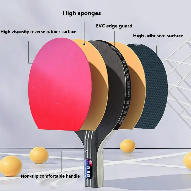 Manufacturers Wholesale 1~6 Stars Professional Table Tennis Racket Cost-Effective  Customized Table Tennis Paddle