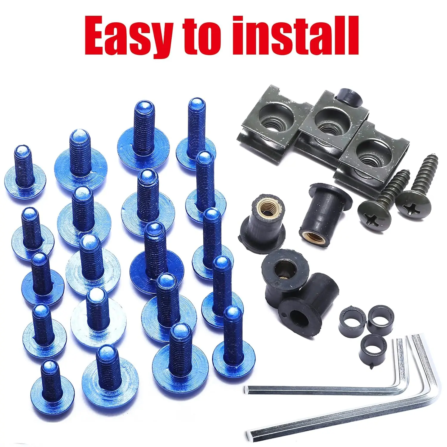 Motorcycle Windscreen Screws Colorful Fasteners Fairing Bolts Nut Clips Kit for Kawasak Suzuki Honda Ducati BMW