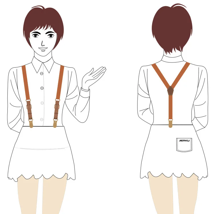 Solid Color Men Women 3 Clips Suspenders Y Back Adult Brace Adjustable Colorful Elastic Suspenders