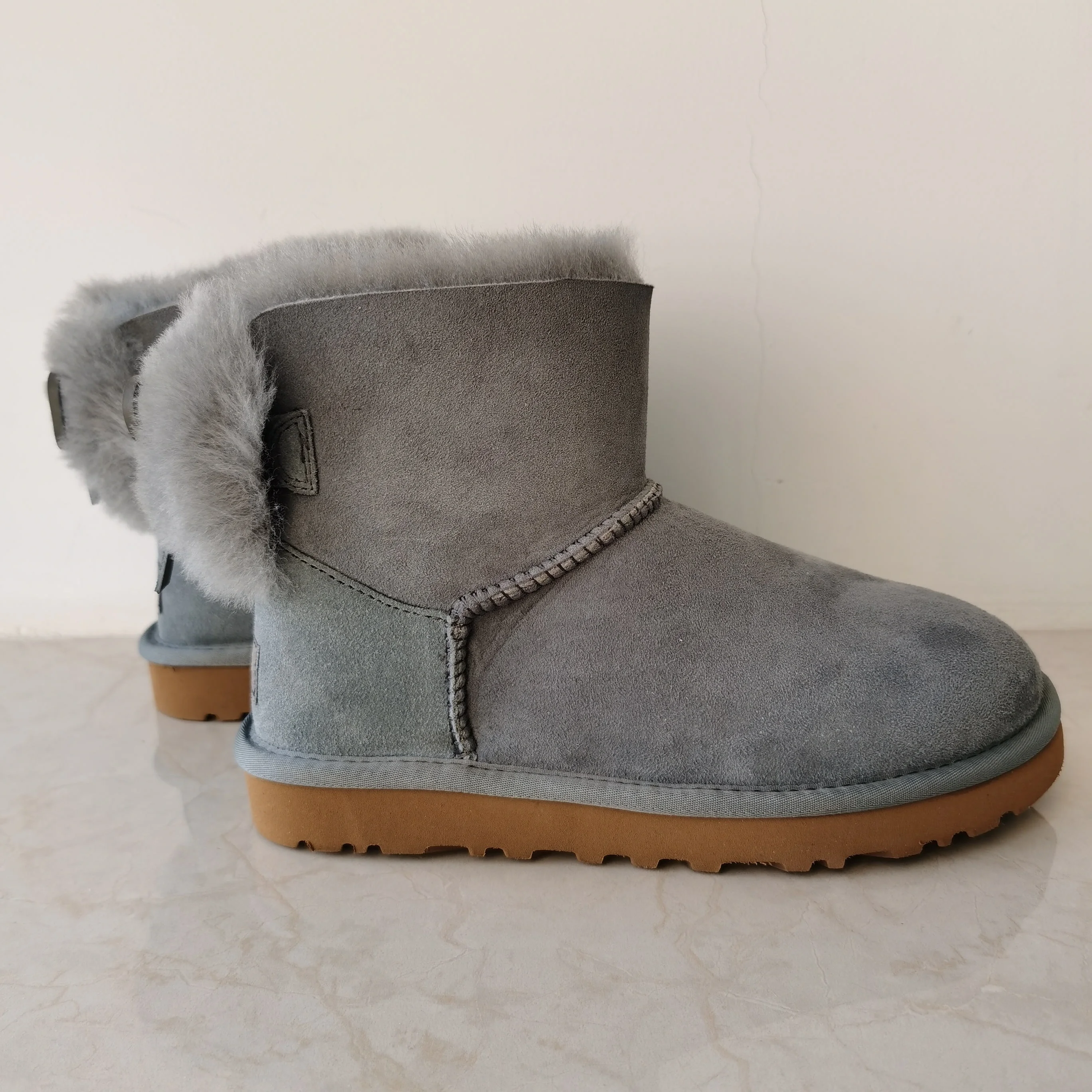New Fashion Women Warm Winter Snow Boots 100% Genuine Sheepskin Fur Leather Women Boots