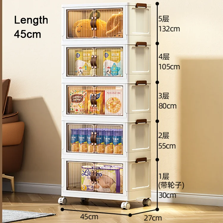 Plastic Storage Box Cabinet Children Toys Storage Book Shelf multi-functional save space kitchen storage cabinet