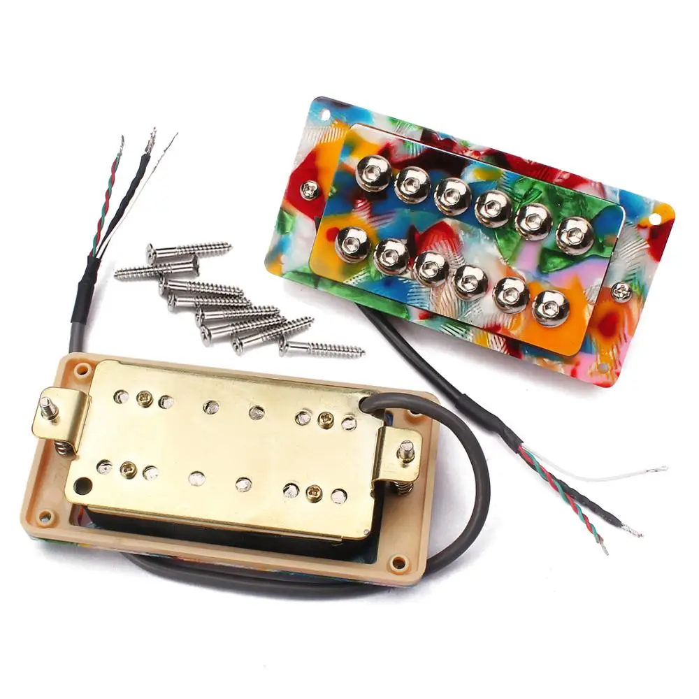 GMC28  TwoPcs Black Pearl Guitar Pickups Ceramic Magnets Electric Guitar Double Coil Humbucker Pickups