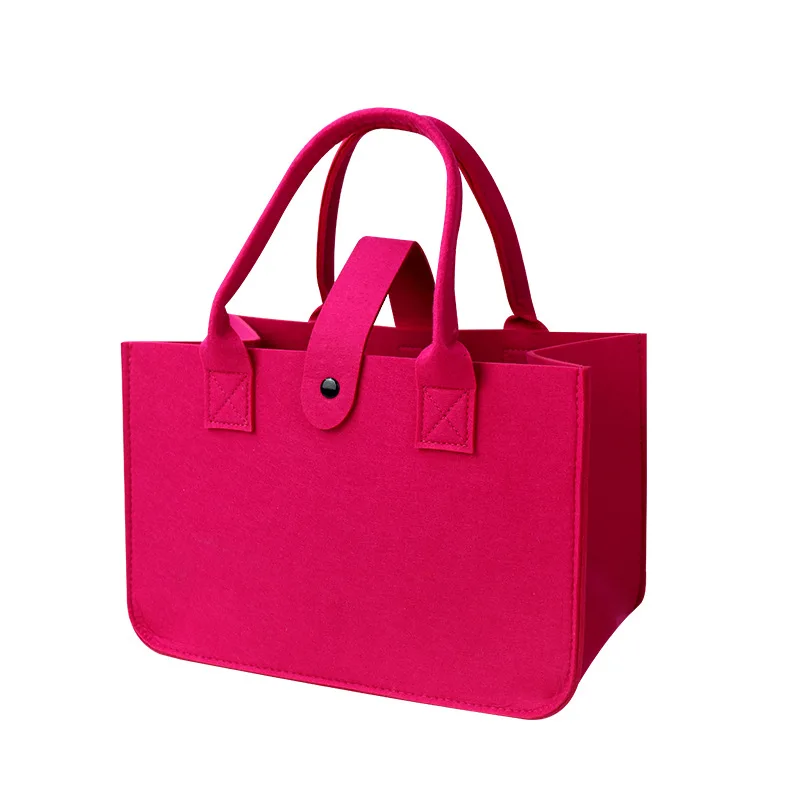Fashion Design Large Capacity Portable Wool Felt Tote Gift Bag for Grocery Shopping