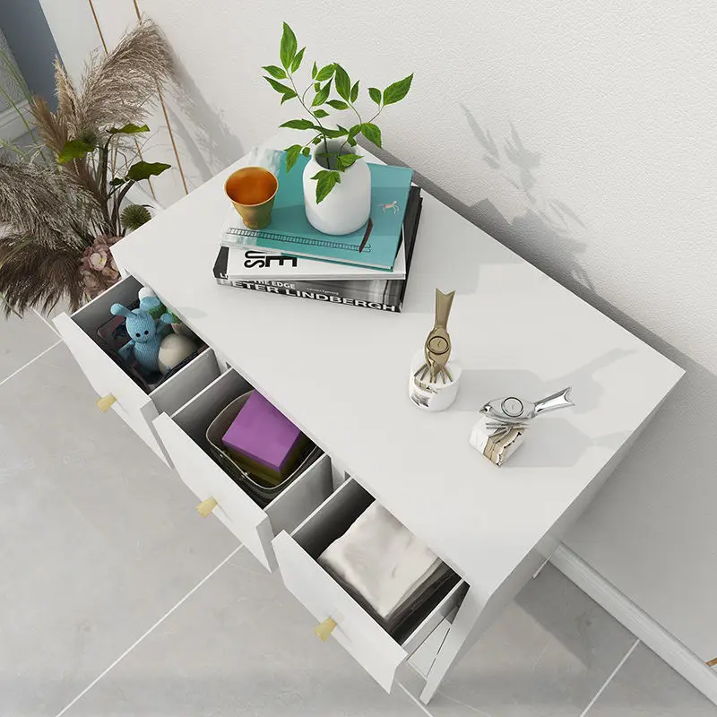 Furniture Living Room Bedroom Solid Color Large Capacity Dustproof Nine Drawer Type Storage Steel Locker Side Display Cabinet