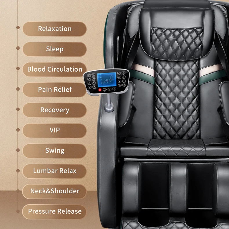 Leercon Best OEM Full Body 3d Zero Gravity Shiatsu S L Track Wellness Foot Roller Reclining Heating Massage Chair 4D