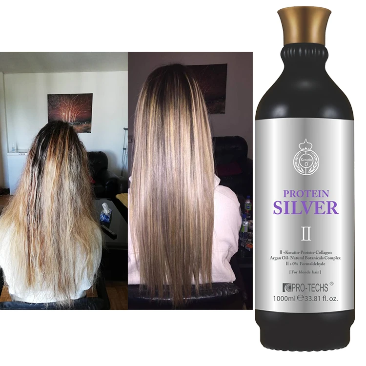 OEM Professional Salon Use Collagen Botanicals Silver Hair Keratin Straightening Brazilian for Blonde Hair