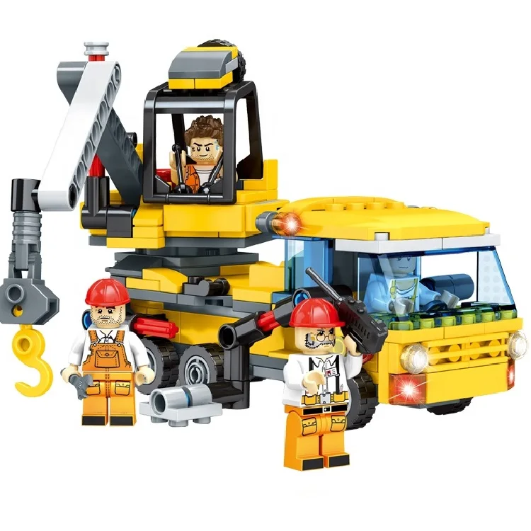 4 в 1 DIY строительные игрушки инженерный автомобиль игрушки строительный блок игрушки малыш LEGOING