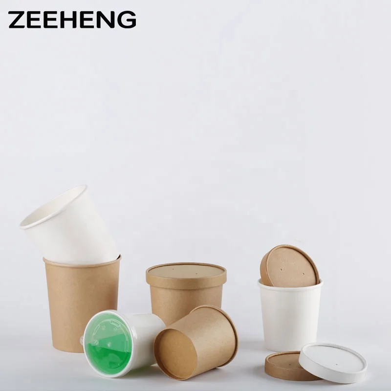 Одноразовая Высококачественная бумажная миска для мороженого с индивидуальным принтом