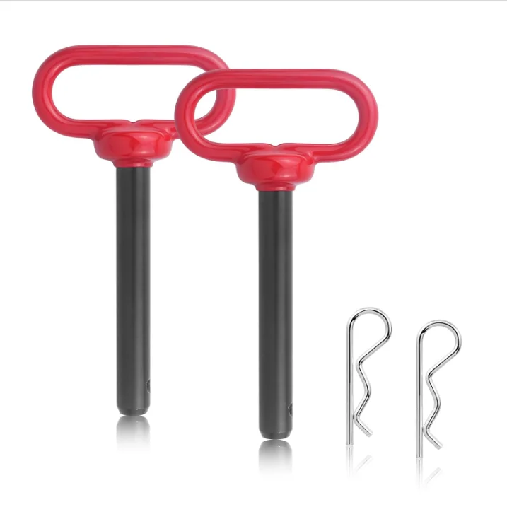 Customized Safety Tractor Towing Hitch Pin Trailer pin 5/8 x 4 inch  Red color handle for Towing Tractor