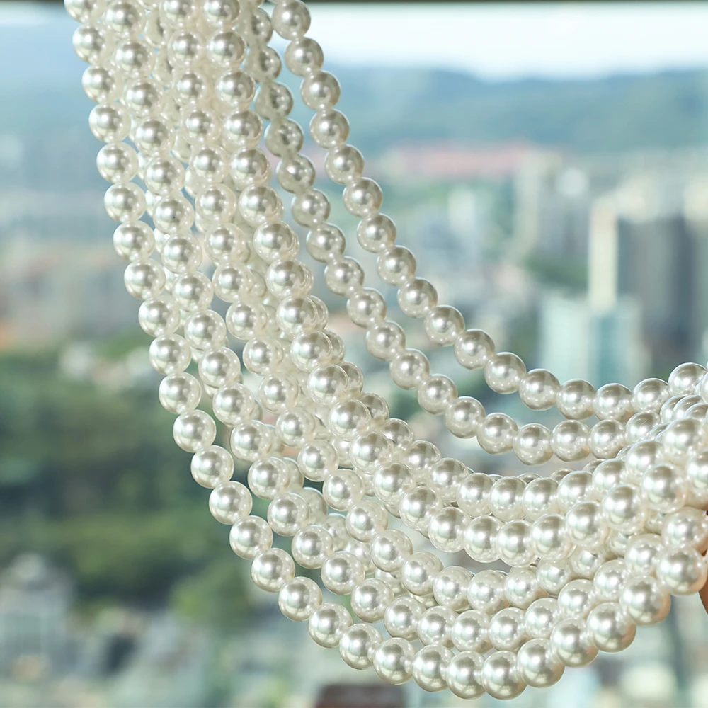 HB K9 Pearls Stock sale 2mm-14mm 5A Pearl Crystal glass round Loose Beads jewelry for Vase Fillers, Wedding