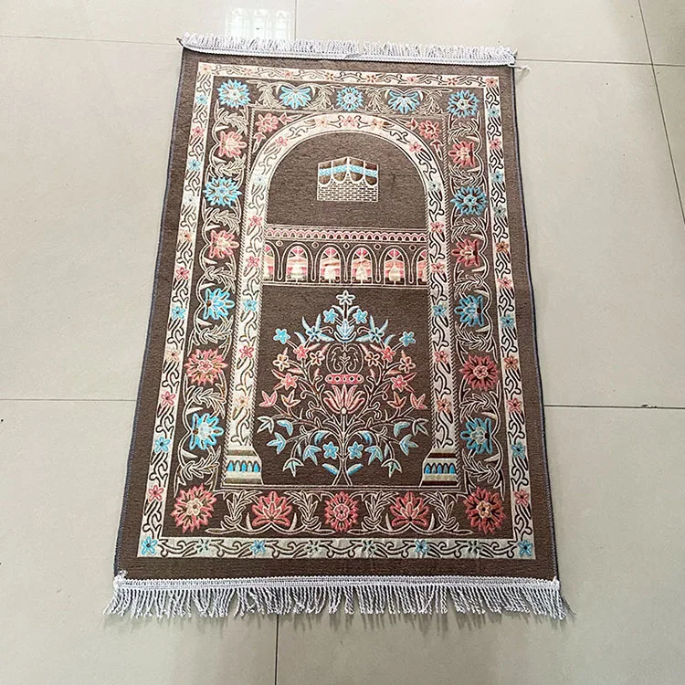 Большой исламский мягкий бархатный коврик Рамадан подарок толстые мусульманские молитвенные коврики с молитвенными бусинами уникальное украшение для женщин мужчин детей