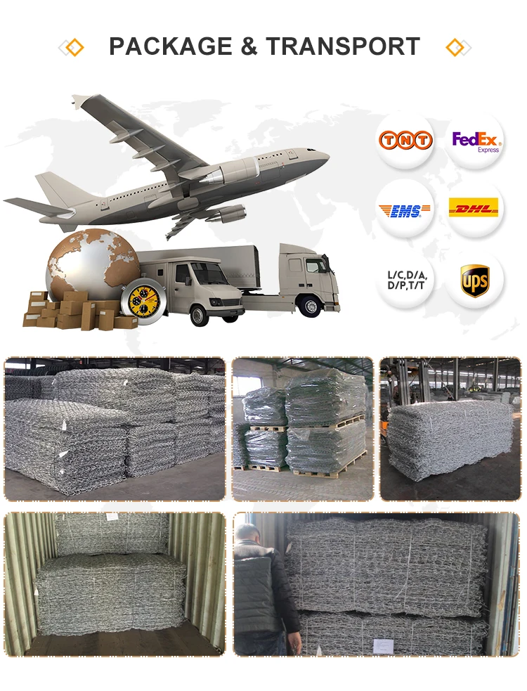 80x100mm 2x1x1 pvc galfan 260gsm galvanized wire mesh gabion baskets box