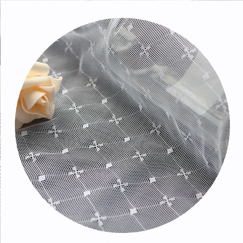 Жаккардовый узор 100% полиэстер москитная сетка ткань для манежа ребенка