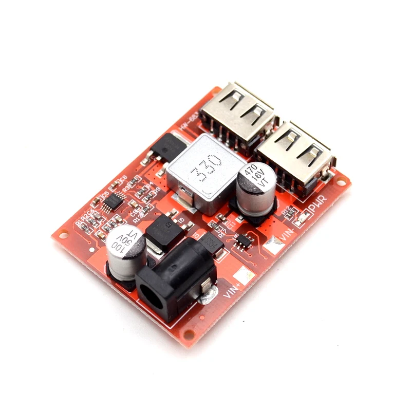 1 шт. LM2596 LM2596S Dual USB DC-DC 9V 12V 24V 36V 5V 3A модуль ldo понижающего преобразователя доска автомобильное зарядное устройство на солнечных батареях, модуль источника питания