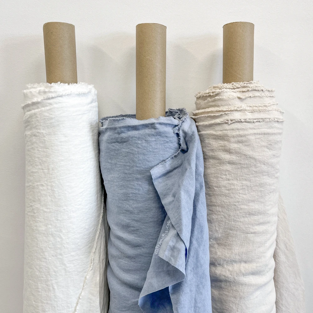 Factory competitive soft breathable blend clothing  pattern linen/cotton blend fabric  100% linen and linen blends