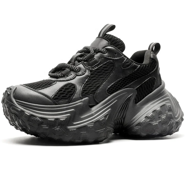 Dropshipping Custom Logo Fashion Harajuku Style Unisex Casual Shoes Big Size 2024 New High Quality Chunky Sneakers for Men