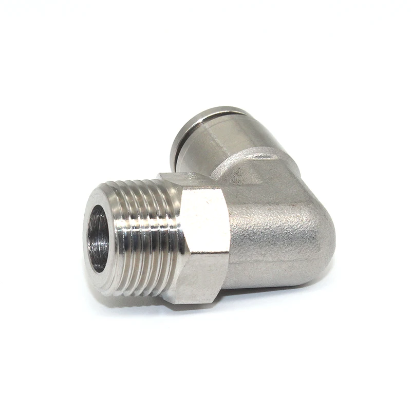 METALLIC PUSHIN THREADED ELBOW air pipe connector
