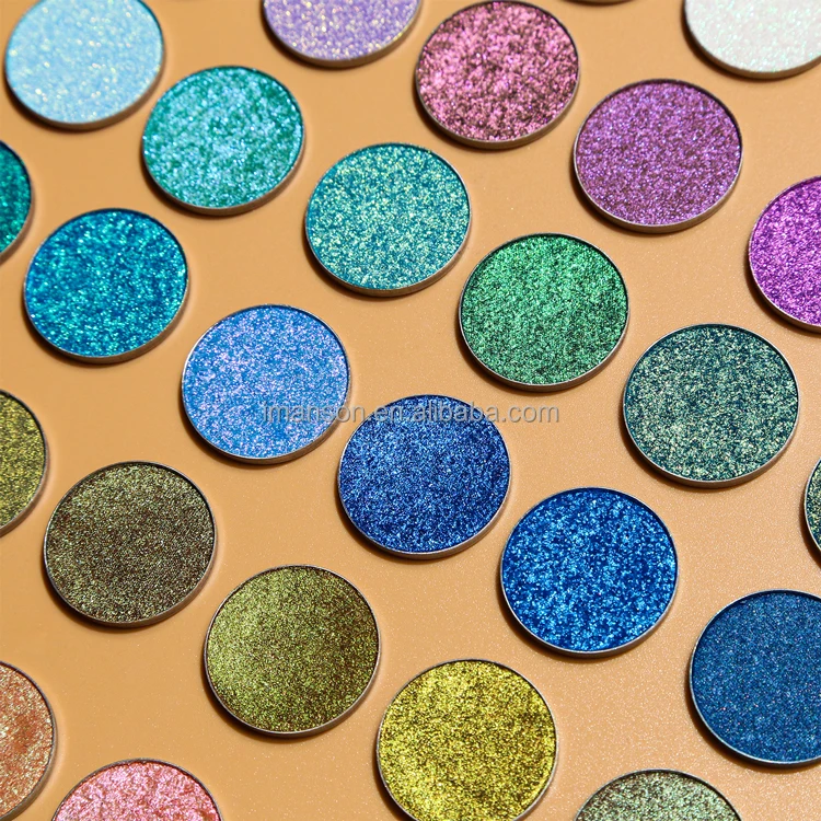 High Quality Illuminating Embossed Eyeshadow Matte Shimmer Glitter Pearl Fairy Pigment Holographic Cosmetic Private Label