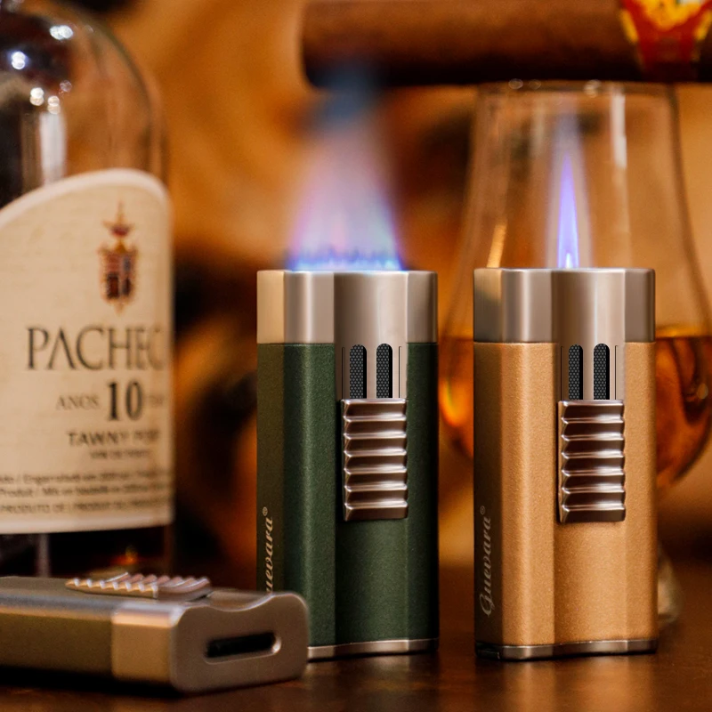 Custom logo one jet flame Refillable lighter with puncher Aluminum-magnesium Premium lighter