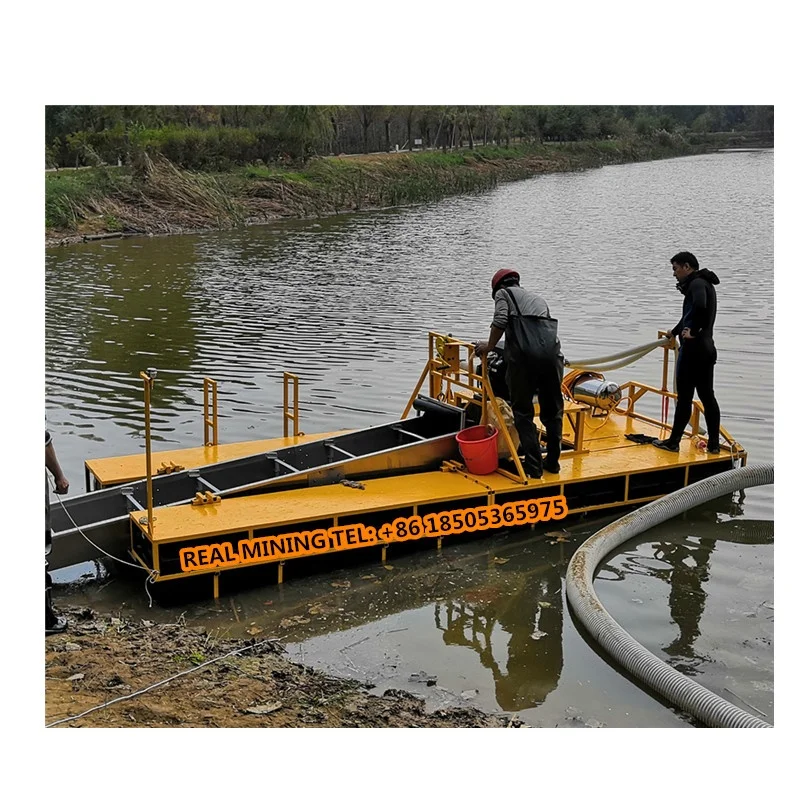 
Heavy 6 inch gold and diamond mining dredge under river mining equipment 