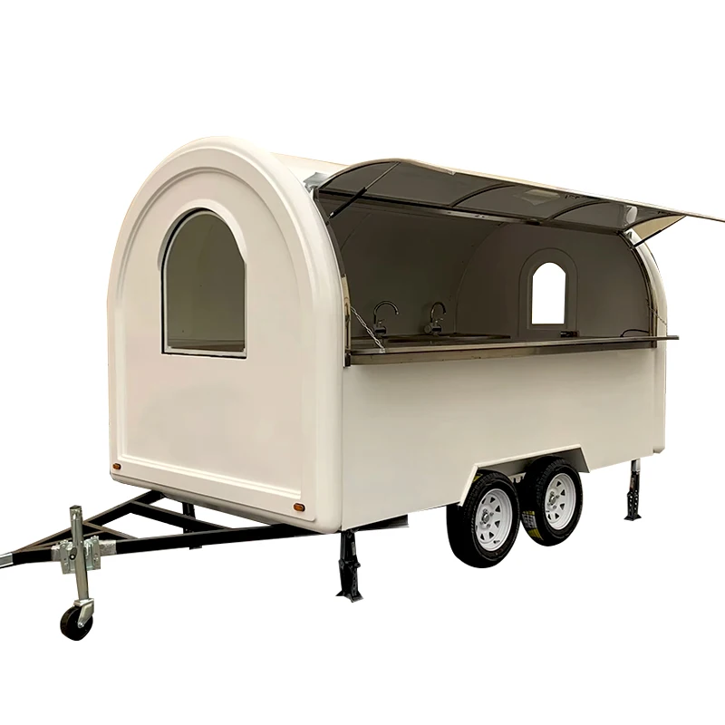 Beautiful Durable Food Trailer For Doing Pancakes Food Cart With Refrigerator Pizza Food Truck Bakery For Sale
