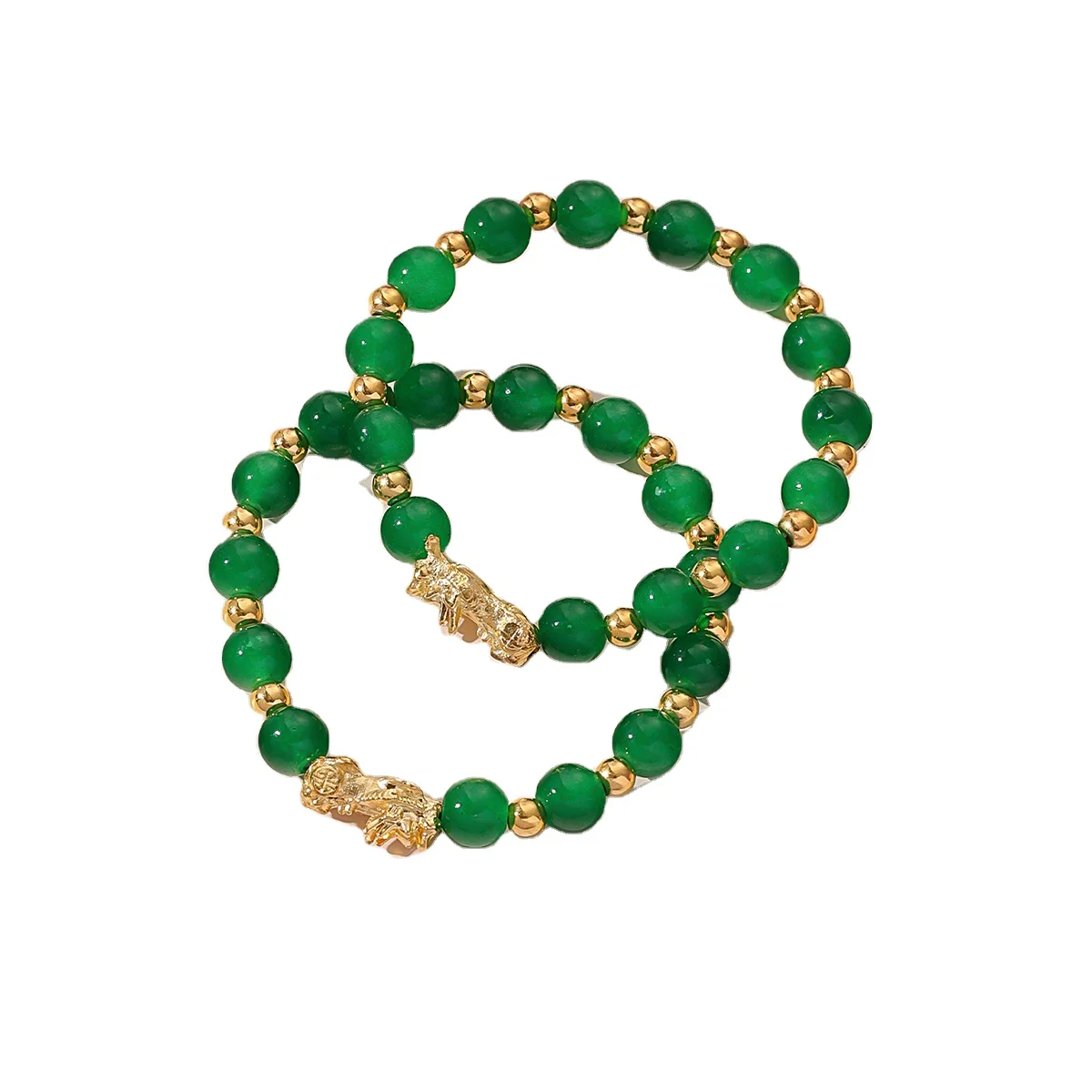 Manufacturer spot colored beaded bracelet with gold beads healing stone customized crystal glass beads bracelet