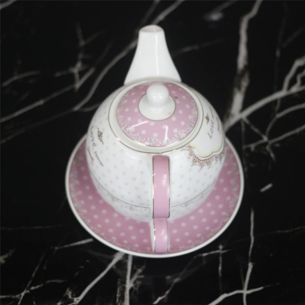 Bone China Teapot and Server Set for One Teapot Cup and Saucer Set Stackable Tea for One Set