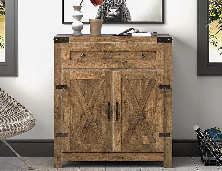 Luxury Living Room Sideboard Dining Room Furniture Barn Door Buffet Storage Cabinet Modern Sideboard Cabinet