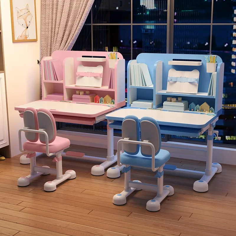 Manufacture Factory Direct Children Study Desk and Chair Set Kids Ergonomic Study Height Table and Chair set