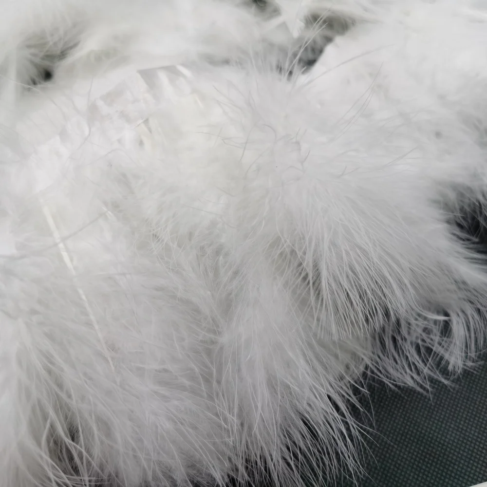 2 yards per pack  width 13 -18 cm good quality  Turkey feather trim natural Turkey Feather Quality Trimming Fringe for Dress