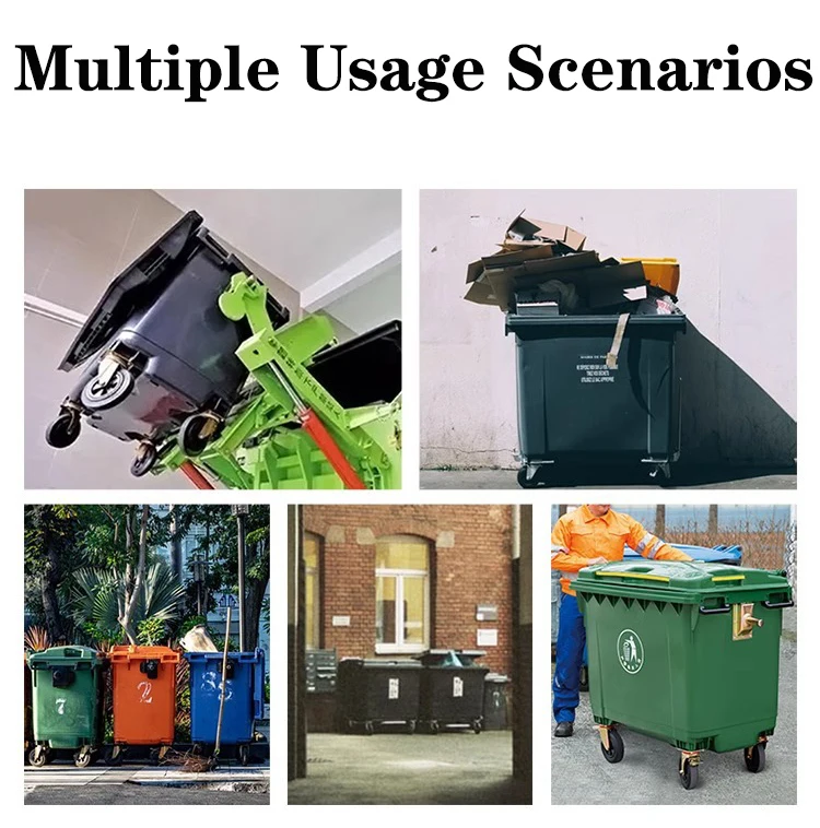 1100 liter 660 360 240 120 100l hdpe plastic trash can  outdoor large garbage bins  recycle dustbin mobile wheelie waste bins