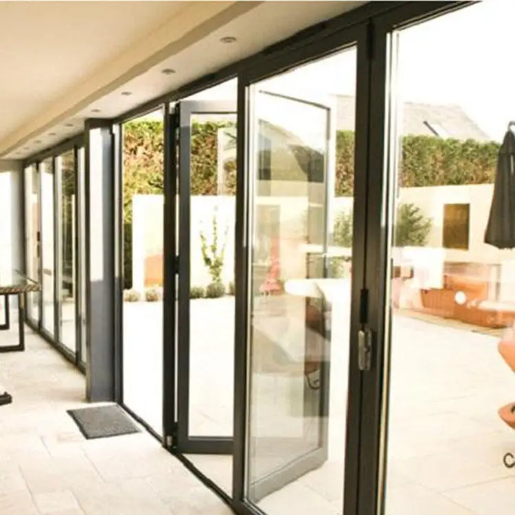 Customized Latest Aluminum Alloy Tempered Glass Modern Design House Door Soundproof Glass Doors For House Casement Door For Sale