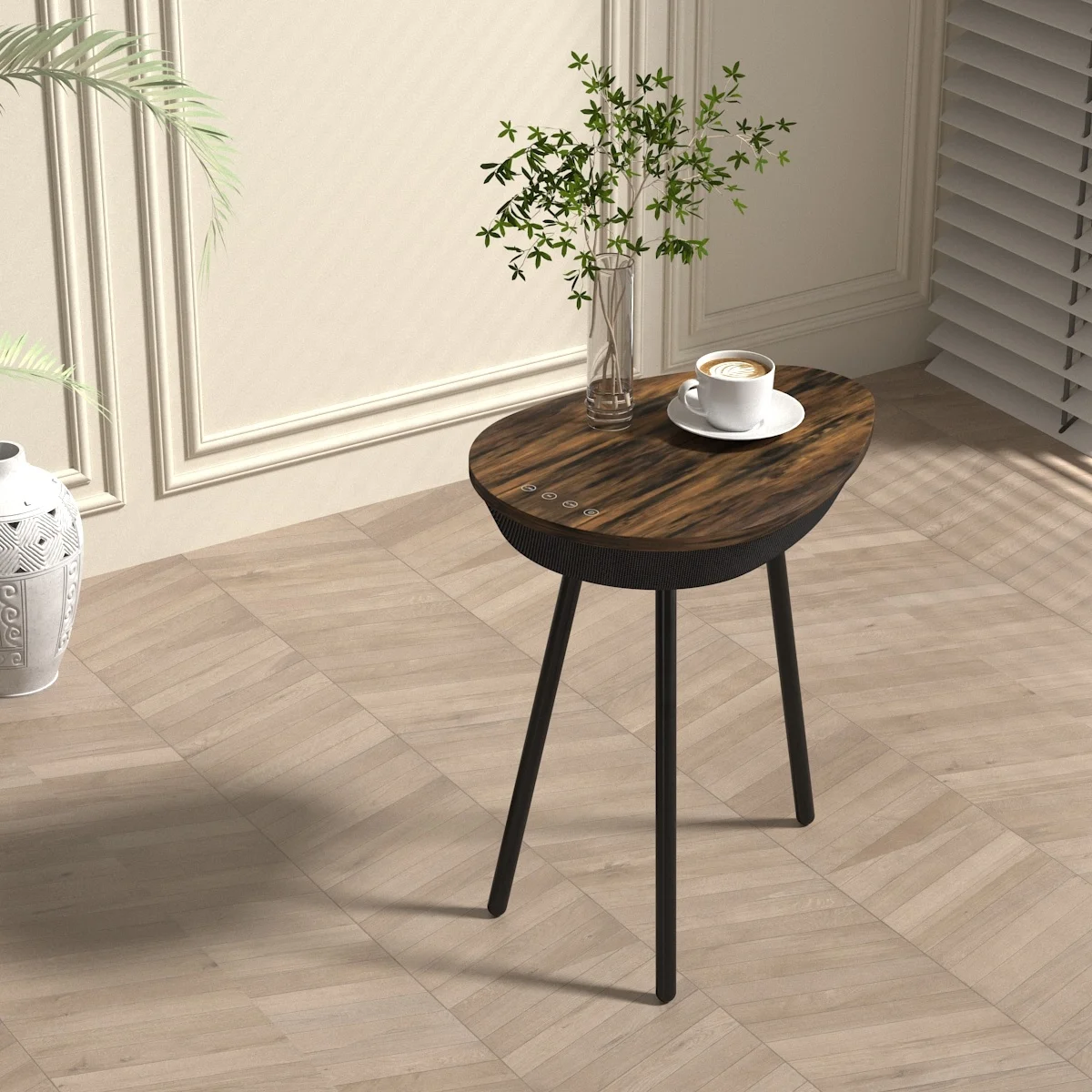 Living Room Home Smart Speaker Hotel Room Coffee Table With Speaker Smart Side Table