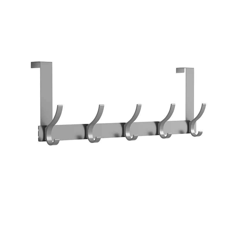 Coat Rack Wall Mounted - 6 Tri Hooks, Closet Bathroom & Kitchen Storage,aluminum, Metal Coat Hook Rail for Coat Hat Towel