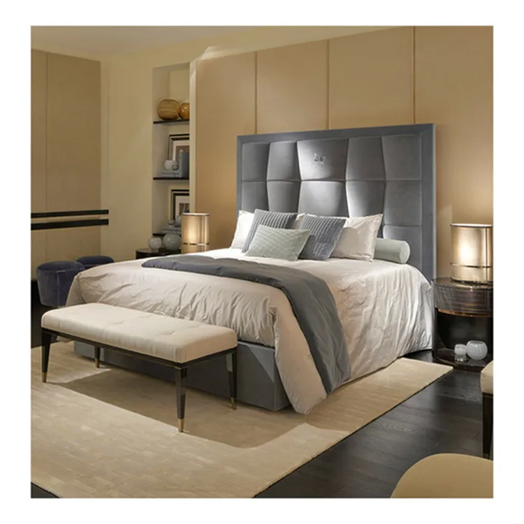 New Design Modern Beds Customized Bedroom Furniture Popular Solid Wood Beds Italian Style Bed