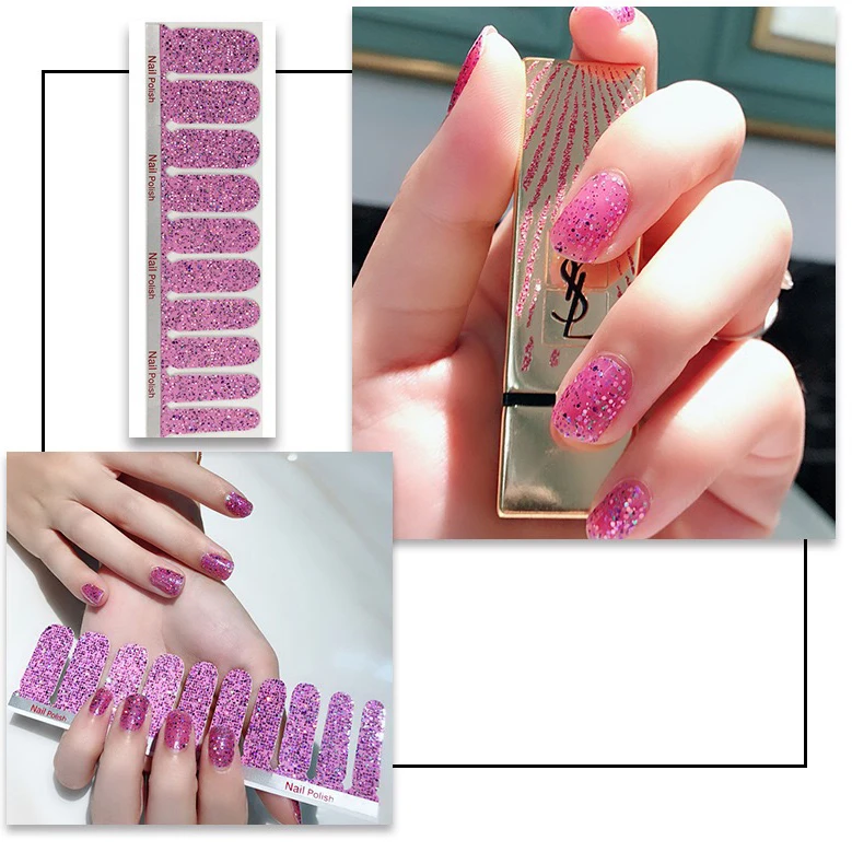 
2020 Korean Non-toxic popular special pattern Cartoon Fashion 100 custom nail polish wraps strips real 