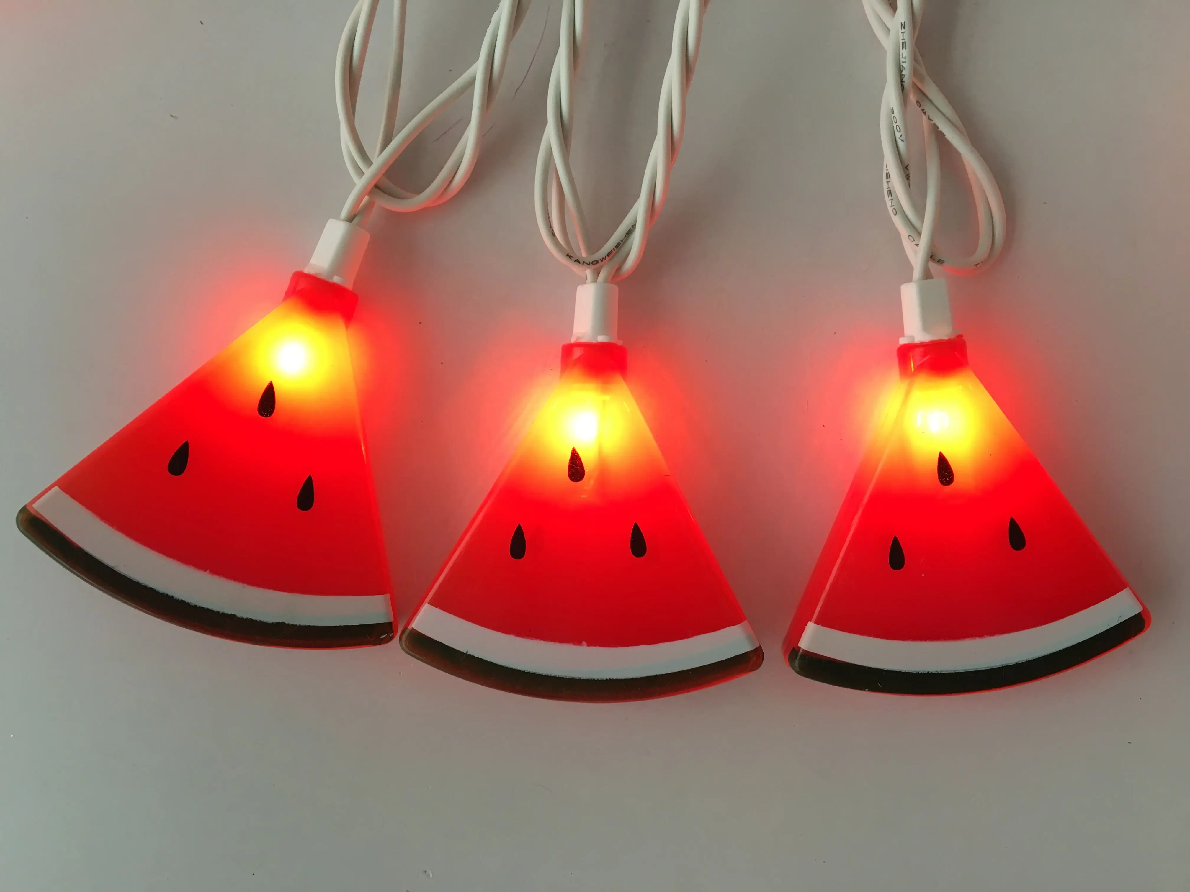 10 Count Tropical Fruit Shaped String Lights Set LED Watermelon Light String Summer Garden Party Decorative Light Hanging Home