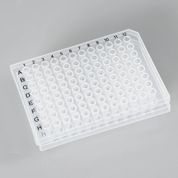 Disposable Plates 0.2ml 96 Well PCR Without Skirt 0.1ml 96 Well PCR Reaction Tube Culture Plate Dnase & Rnase Free