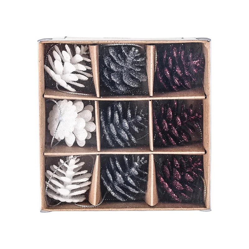 EAGLEGIFTS Festival Popular Xmas Party Hanging Ornaments Wooden Pendant Christmas Tree Decorations Pinecone